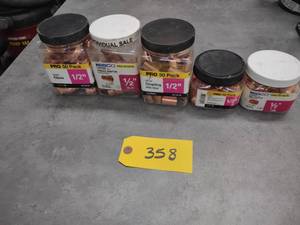 lot 358 image: 12 Copper Fittings...