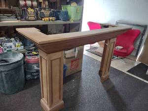 lot 367 image: Custom Fireplace Cherry Mantle, Top...