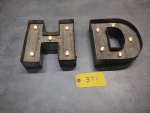 lot 371 image: (2) Battery Lit Letters...