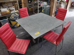 lot 391 image: Table, 4x4 & (4) Chairs...