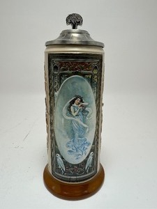 lot 4 image: Anheuser-Busch 1906 Calendar Series Winter Stein Malt-Nutrine