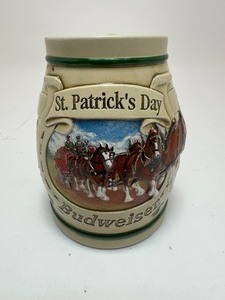 Anheuser-Busch Budweiser Beer St. Patrick's Day Horseshoe Stein