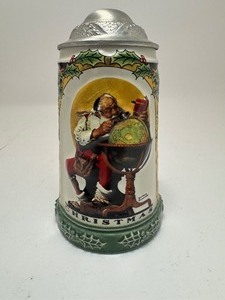 lot 32 image: Norman Rockwell Christmas Collection Stein