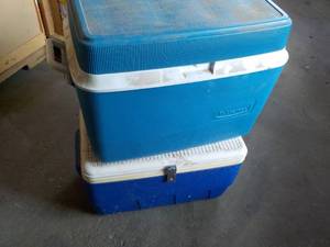 lot 31 image: Rubbermaid and Igloo Coolers - need...