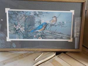 lot 36 image: James A Meger in the pink Framed ...