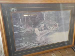 lot 39 image: 27 x 39 Native Indian Framed Print...