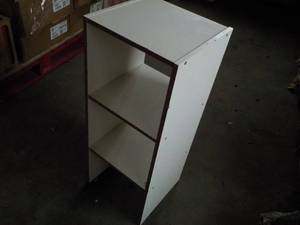 lot 44 image: 3 Shelf Wood Stand 12 x 12 x 30...