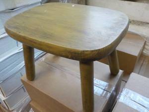 lot 47 image: Wood Stool 12 x 9 x 9...