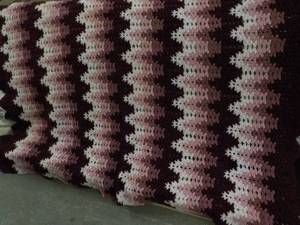 lot 87 image: Crocheted Afgha 63 x 60...
