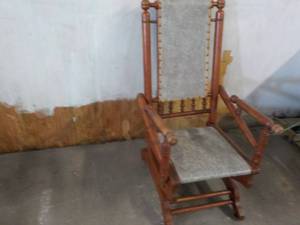lot 99 image: Vintage Wood Rocking Chair...