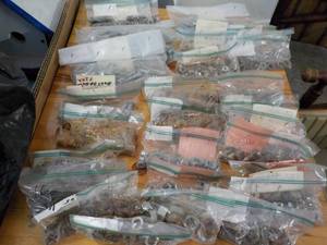 lot 100 image: Plastic Basket of Nuts, Bolts and m...