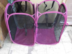 lot 116 image: 2 Fabric Clothes Hampers 14 sq x 2...