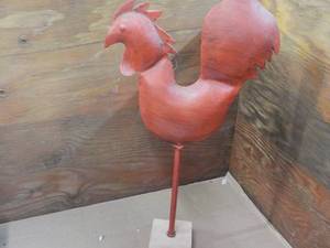 Metal Chicken Décor 22" tall x 11"...