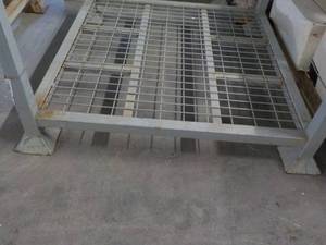 lot 156 image: Steel Pallet with End Brackets 48 x...