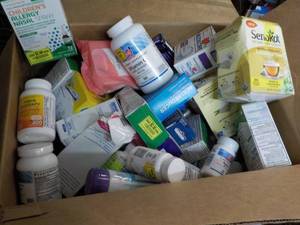 lot 204 image: Large box of Drugstore Products- pa...