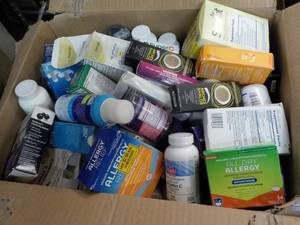 lot 205 image: Large box of Drugstore Products- pa...