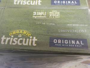 lot 224 image: 12 ct 9 oz boxes Triscuit Crackers...