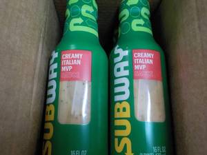 lot 226 image: 6 ct 16 oz bottles Subway Creamy It...