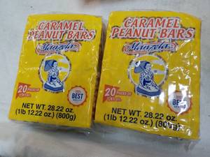 lot 234 image: 2 ct 20 pc Caramel Peanut Bars...