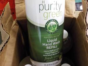 lot 257 image: 6 ct Purity Green Liquid Hand Wash ...