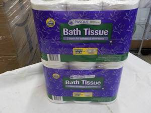 lot 281 image: 24 Rolls Pasque 2 ply Bath Tissue...