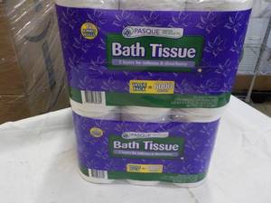 lot 283 image: 24 Rolls Pasque 2 ply Bath Tissue...