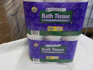 lot 285 image: 24 Rolls Pasque 2 ply Bath Tissue...