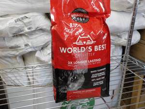 lot 289 image: Worlds Best Cat Litter 8 lb Bag - ...