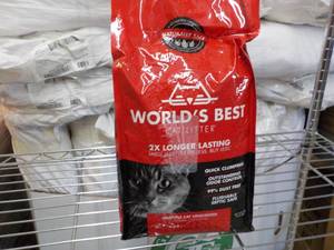 lot 290 image: Worlds Best Cat Litter 8 lb Bag - ...