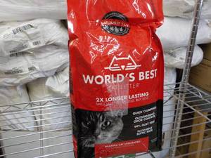 lot 291 image: Worlds Best Cat Litter 8 lb Bag - ...