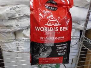lot 294 image: Worlds Best Cat Litter 8 lb Bag - ...
