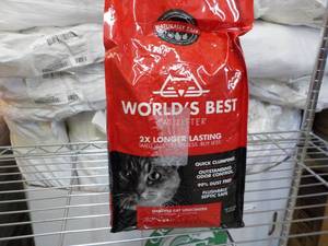 lot 298 image: Worlds Best Cat Litter 8 lb Bag - ...