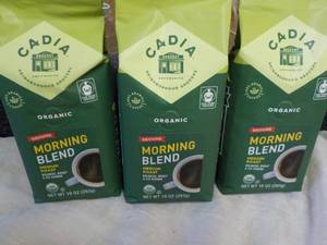 lot 304 image: 3 ct Cadia Organic Morning Blend Gr...