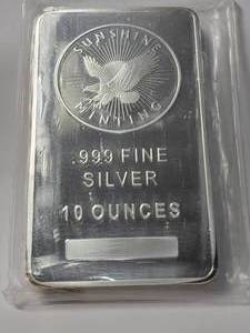 Sunshine Minting .999 Fine Silver 10 Ounces Bar Uncirculated