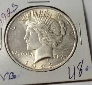 lot 6 image: 1923 Silver Peace Dollar
