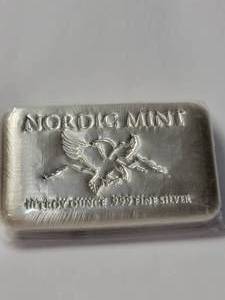lot 9 image: Nordic Mint 10 Troy Ounce .999 Fine Silver Bar Uncirculated