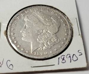 lot 15 image: 1890S Morgan Silver Dollar