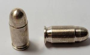2 - 1 ounce .999 Silver Bullets (1 1/4" tall)
