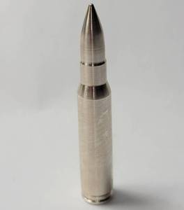 lot 26 image: 2 Ounce .999 Silver Bullet  (3 tall)