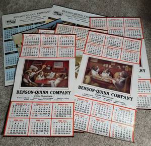 lot 35 image: 8 - Vintage Wall Calendars  Benson Quinn  (26 x22) and (32 x 18)