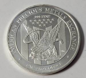 lot 50 image: APMEX Silver Round  - 1 Troy Ounce
