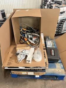 lot 1 image: HUGE LOT of Ridgid Tool, Glacier Bay & Kohler Kitchen Faucets, Bathroom Faucets, Showers, Bathtub Faucets, Lighting and other Electronic - For Parts Only - Sells GREAT on eBay