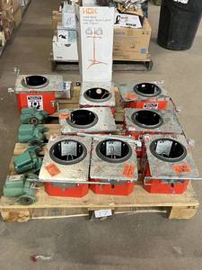 lot 17 image: HUGE LOT of Fireproof Recessed Light Housing, Taco Pumps and Light - For Parts Only - Great For eBay Sellers