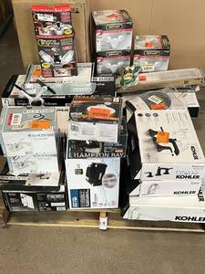 lot 19 image: HUGE LOT of Glacier Bay & Kohler Kitchen Faucets, Bathroom Faucets, Showers, Bathtub Faucets, Lighting and other Electronic - For Parts Only - Sells GREAT on eBay
