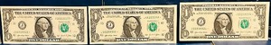 2021 United States $1 CONSECUTIVE STAR NOTE GREEN  Serial Numbers J00209332 J00209333 J00209334