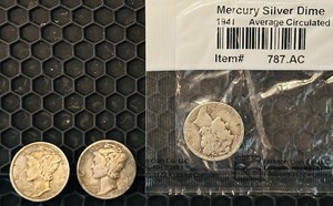 Mercury Dimes - Qty 3   1942  1940  1941