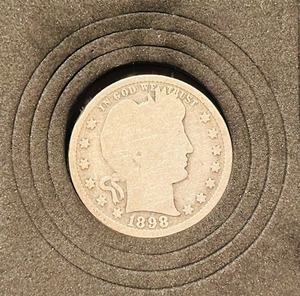 1898 United States Barber Quarter Dollar