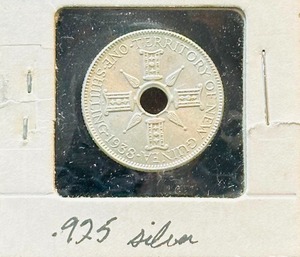 1938 Territory of New Guinea One Shilling Coin 92.5% Silver