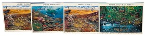 USPS Nature of America Commemorative Stamp Sheets featuring Different Ecosystem Designs - Qty 4  Arctic Tundra (2)  Pacific Coral Reef  Pacific Coast Rain Forest