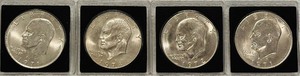 Eisenhower Dollar Coin featuring President Dwight D. Eisenhower - Qty 4  1971-S (2)  1972-S  1978-S